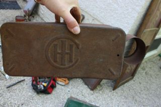 Antique Mccormick International Harvester Ih Tractor Tool Box Lid Metal Vintage