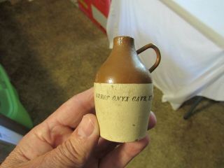 Great Onyx Cave,  Ky.  / Rock & Rye - Miniature Wooden Jug With Wire Handle