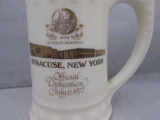 Jos.  Schlitz Brewing Co.  Syracuse,  York Beer Stein Mug 1977 Buntingware 2