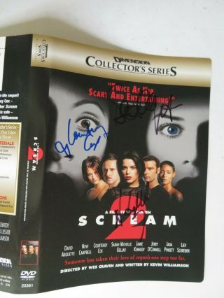 Signed Autographed Dvd Scream 2 - Neve Campbell,  David Arquette,  Courtney Cox