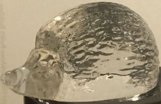 Goebel Clear Glass Hedgehog Crystal Figurine Made In Germany Rare Hard To Find