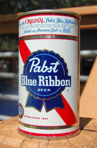 MINTY PABST BLUE RIBBON FLAT TOP BEER CAN FROM NEWARK,  NJ STUNNER 3