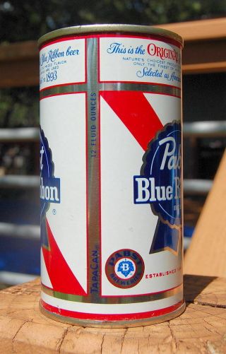 MINTY PABST BLUE RIBBON FLAT TOP BEER CAN FROM NEWARK,  NJ STUNNER 4