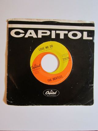 BEATLES - LOVE ME DO - ULTRA RARE CAPITOL CANADA 1ST STAMPERS 45 - RINGO ON DRUMS 2