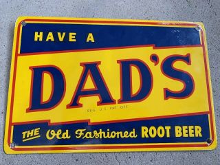 Dad’s Root Beer Soda Pop Porcelain Advertising Sign