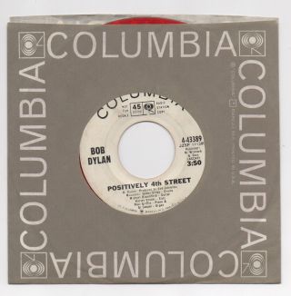 Bob Dylan - Positively 4th Street - Both Sides Columbia Records Us 4 - 43389 1969