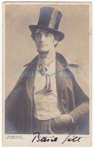 Stage Actor Basil Gill In Costume.  Signed Postcard