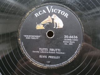 ELVIS PRESLEY 78 RPM BLUE SUEDE SHOES / TUTTI FRUTTI US RCA VICTOR 20 - 6636 3