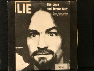 Charles Manson Lp " Lie: The Love And Terror Cult " Vinyl Awareness 1987 Reissue