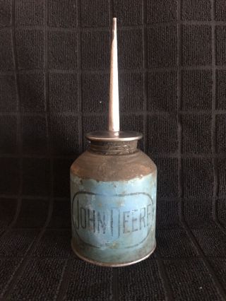 Vintage John Deere Blue Oiler Tractor Oil Can