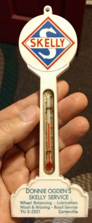 1950s - 60s Skelly Oil Co.  Dealer " Pole " Thermometer.  One