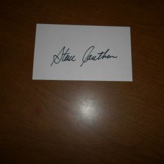 Steve Cauthen Is An American Jockey Hand Signed 5 X 3 Index Card