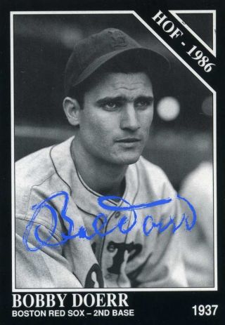 Bobby Doerr Certified 1992 Signed Sporting News/ Conlon Baseball Card W Hof
