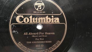 The Knickerbockers 78rpm Single 10 - Inch Columbia Records 355 - D All Aboard For
