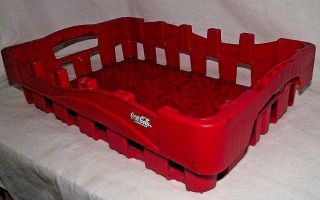 Coke Coca Carrier Cola Red Plastic Tray Handle Stackable Home Decor Garden Crate 4
