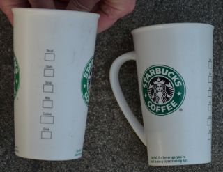 Starbucks White To Go Cup Porcelain 20oz W/handle Full Grafx 2007 Pop Art