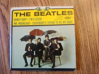 The Beatles ‘4 By 4’extended Play 7” Cover Only Usa 1964 In