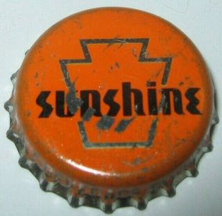 Sunshine Beer Bottle Cap; 1952 - 56; Reading,  Pa Tax Keystone; Cork