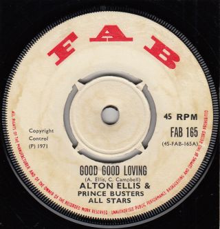 60s 70s Skinhead Reggae Alton Ellis Good Good Loving 1971 Uk Fab 7 " Vinyl 45