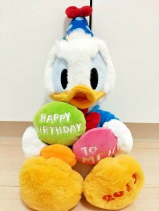 Tokyo Disney Resort Donald Duck Toy Happy Birthday To Me Plush Release F/s