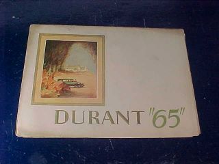 1928 Durant 65 Silver Anniversary Automobile Illustrated Advertising Brochure