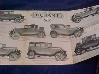 1928 DURANT 65 Silver Anniversary AUTOMOBILE Illustrated ADVERTISING BROCHURE 3