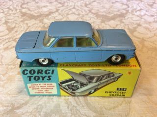 Corgi Toys Vintage 1961 Chevrolet Corsair 229 Diecast Scale Model