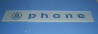 Vintage Bell Telephone Systems Phone Booth Lighted Sign Lens Insert Glass