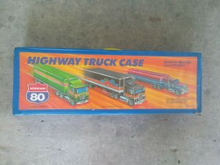 Vintage Tara Toy Corp Usa Highway Truck Convoy Carry Case With 4 Blue Trays