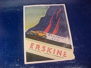 1930 Erskine Automobile By Studebaker Illustrated Advertising Brochure