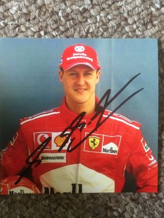 Michael Schumacher Hand Signed Autograph Photo Formula One Motor Racing Driver