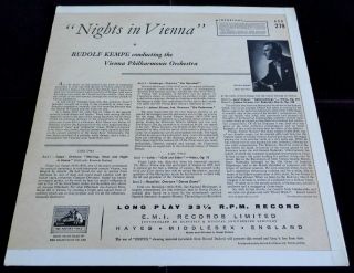 Nights In Vienna - Rudolf Kempe / VPO HMV ASD 279 ED1 LP 3
