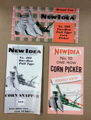 3 Idea Corn Picker Brochures 1940 