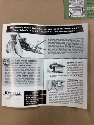 3 Idea Corn Picker Brochures 1940 ' s INV - B25 4