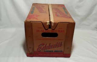 Vintage EDELWEISS Beer Returnable Case with 20 Bottles Pickett Dubuque Iowa 2