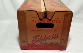Vintage EDELWEISS Beer Returnable Case with 20 Bottles Pickett Dubuque Iowa 4