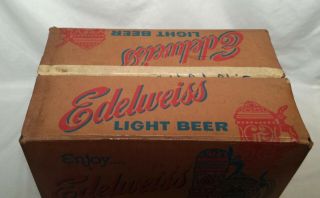 Vintage EDELWEISS Beer Returnable Case with 20 Bottles Pickett Dubuque Iowa 5