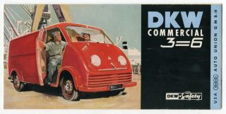 Vintage German Van/bus Advertising Brochure: " Dkw Commercial 3=6 "