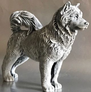 Siberian Husky Sled Dog Figurine Marble Chips From Russia Laika,  Akita