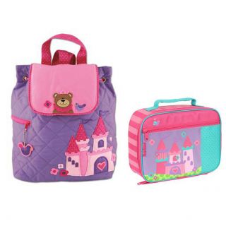 Stephen Joseph Lunch Box & Quilted Backpack Castle/princess Bear Unisex Kids Lun
