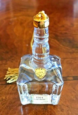 Jack Daniels 2004 Lead Crystal Ornament 1904 Gold Medal Winner Whiskey Bottle