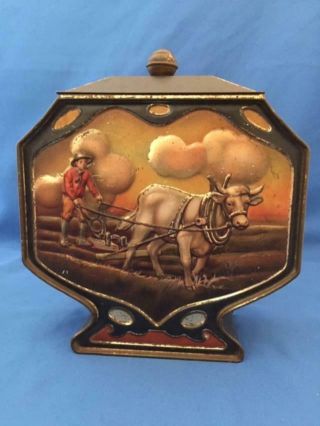 Huntley & Palmers Countryside Biscuit Tin,  1910