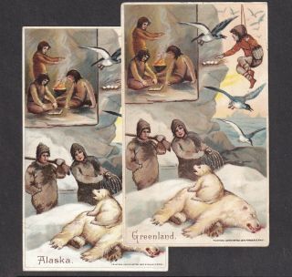 Rare Greenland Indian Version Alaska 1893 Sports & Pastimes Arbuckle Coffee Card