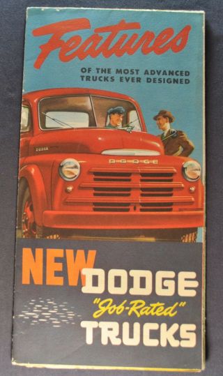 1948 Dodge Truck Brochure Folder Pickup Panel Stake Coe 48