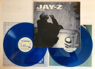 Jay - Z - The Blueprint - 2001 Us Promo 2x Lp Album On Blue Color Vinyl