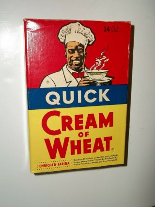 1950 Nbc Nabisco Cream Of Wheat Cereal Box Full Rastus Baby Black Americana