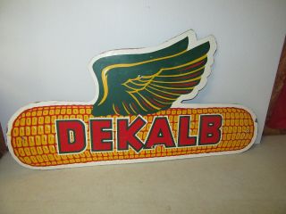 Vintage 16 X 31 Dekalb Corn Seed Advertising Sign