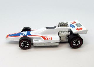 Vtg 1976 Hot Wheels Redlines Formula 5000 White Race Car Redline Diecast