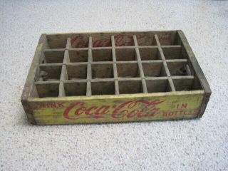 Vintage 1964 Coca Cola Wood 24 Bottle Crate Chattanooga Nr