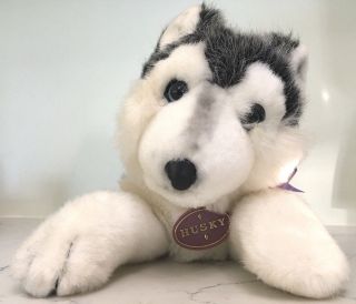 Plush Husky Siberian Stuffed Animal Toy 16 " Prettique Designs Christmas Gift